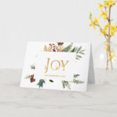 エヴァグリーン-ウィンタイドウッドランドクリスマス写真 カード (黄色い花)