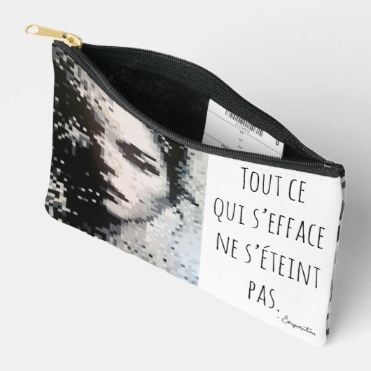 エヴァパレーションポートレートピクセルアートノワールとブラン アクセサリーポーチ (見開き)