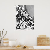 エヴァンゲリオンユニット01ベルサークマンガ ポスター (キッチン)