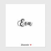 エヴァ名 – 手書き書道 シール (シート)