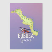 エヴィア島 ギリシャ 地図 トラベルポスター (正面)