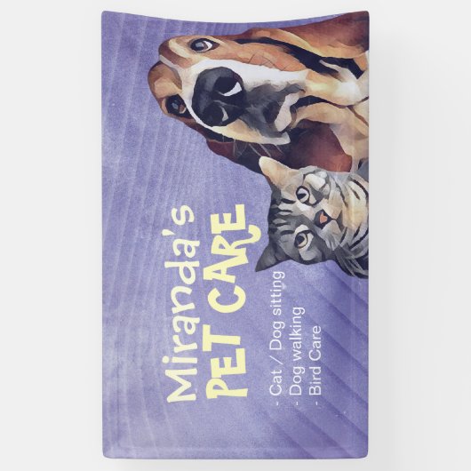 エヴェリペリキャット&ドッグペットケアグルーミングシッティングショップ 横断幕 (縦)