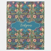 エヴェリンアールヌーボージュエルトンフローラ フリースブランケット (正面)