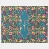 エヴェリンアールヌーボージュエルトンフローラ フリースブランケット (正面(横))