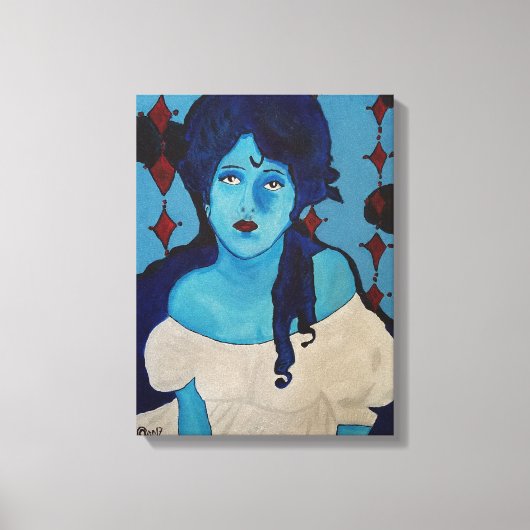 エヴェリンブルー キャンバスプリント (正面)