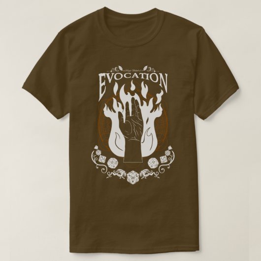 エヴォケーションRPG魔法スクールホワイト Tシャツ (デザイン正面)