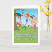 エヴリンとワインピナタ誕生日 カード (黄色い花)