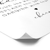 エヴリンエレガント書道ミモサバー標識 ポスター (角)