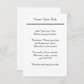 エヴリーシンプル·ブ伝統的ラック·ネクタイ結婚の招待 招待状 (正面/裏面)