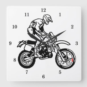 エヴリーダクールートバイクの壁掛け時計 スクエア壁時計