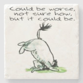 エーイおもしろいアの引用文は悪くなる可能性がある ストーンコースター (正面)