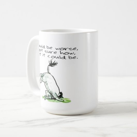 エーイおもしろいア引用文は悪いマグカップかもしれない コーヒーマグカップ (正面左)