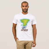 エーギナのギリシャ島地図 Tシャツ (正面フル)