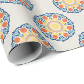 エーゲの夏のオレンジとレモンの水玉模様 ラッピングペーパー (ロールコーナー)