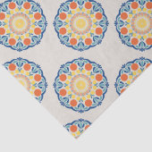 エーゲの夏のオレンジとレモンの水玉模様 薄葉紙 (詳細)