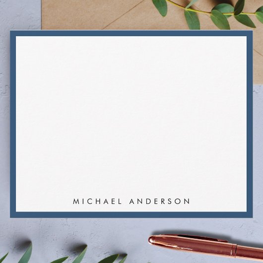 エーゲアンブルー クラシックボーダー 便箋セット ノートカード