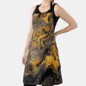 エーゲートクリスタル。未来的モダンな墨流し。スワイル エプロン (インサイチュ)