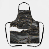 エーゲートブラック金ゴールドグリッター エプロン (正面)