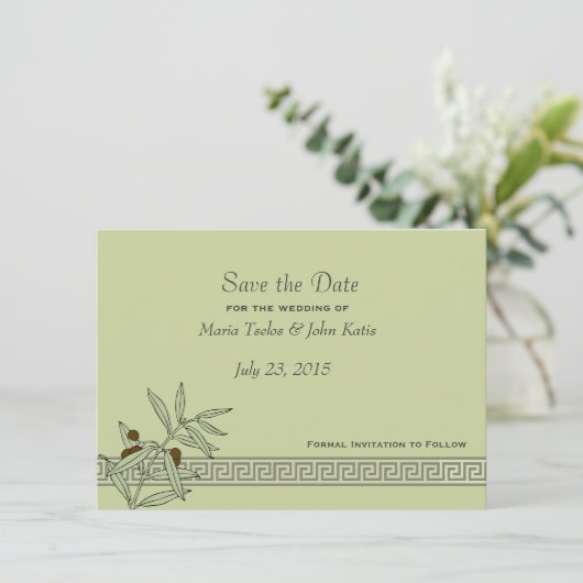 エーゲ海の保存日付の招待状 セーブザデート (スタンド正面)