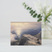 エーゲ海の岩石海岸風景 ポストカード (スタンド正面)