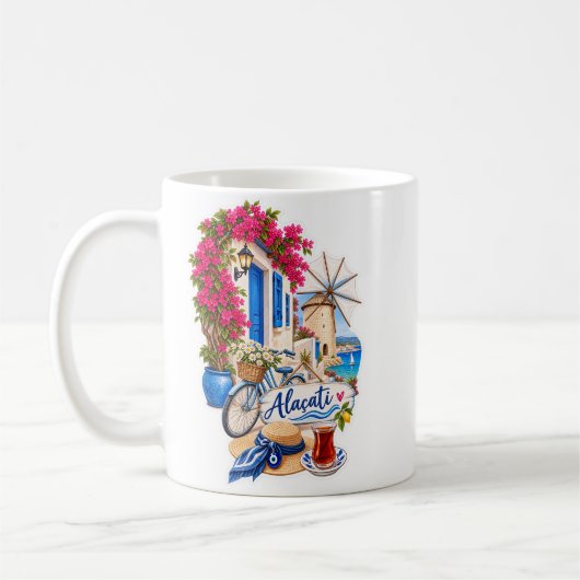 エーゲ海の雰囲気マグカップ コーヒーマグカップ (左)