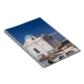 エーゲ海近くのビーチの白い教会 ノートブック (右側)