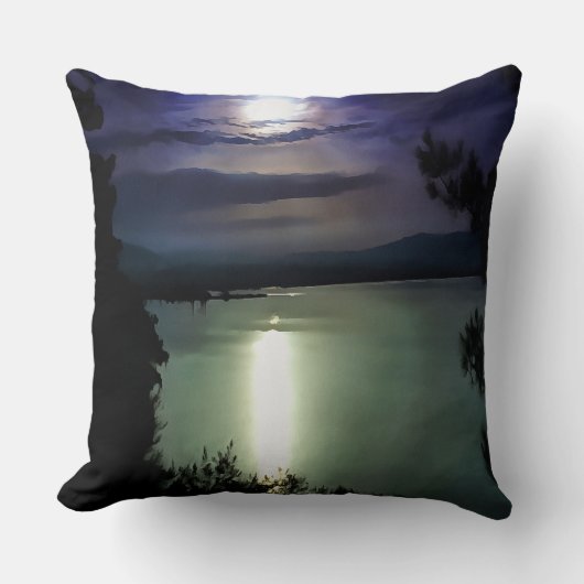 エーゲ芸術を反映した満月航海の クッション (正面)