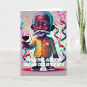 エージアフロブラザーでワインが上達する誕生日 カード (正面)