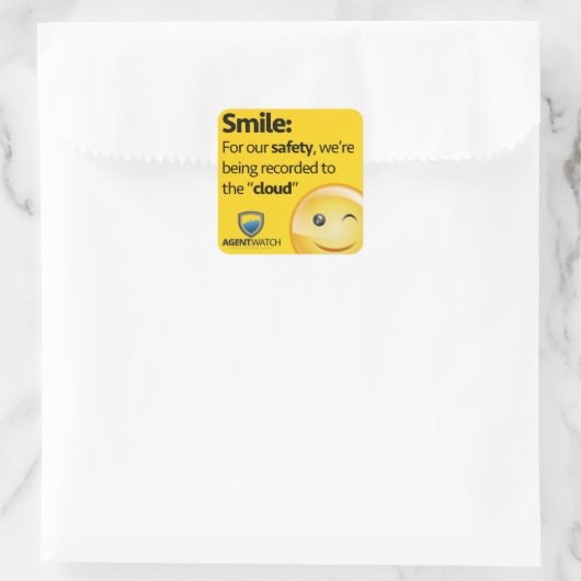 エージェント監視ステッカー スクエアシール (バッグ)