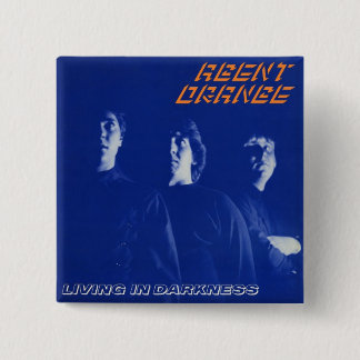 エージェント・オレンジの正方形ボタン"暗闇"のに住んでいます 缶バッジ