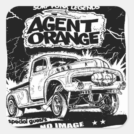 エージェントOrange "Rat Rod"ステッカーズスケートパンク スクエアシール (正面)