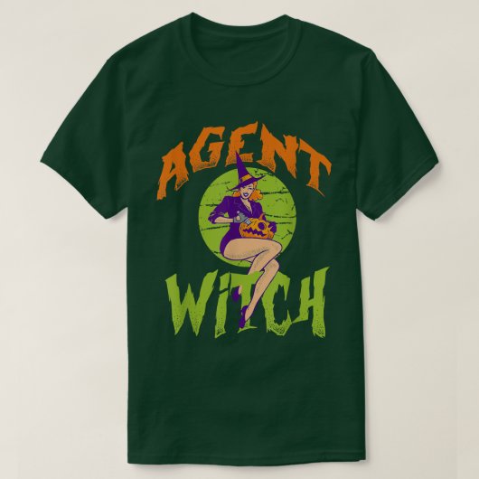 エージェントWitch – エージェおもしろいントハロウィーン Tシャツ (デザイン正面)