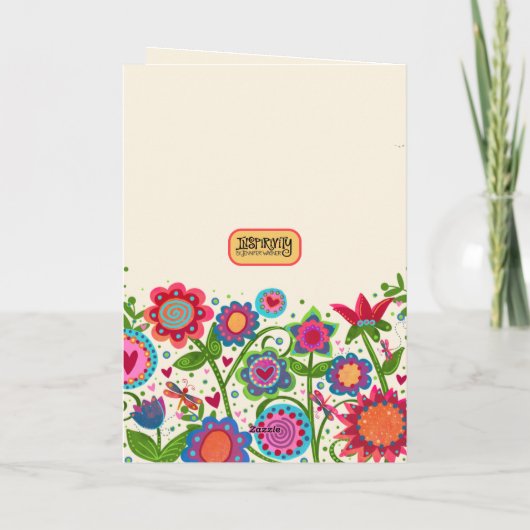 エージカスタマイズフローラおもしろい誕生日視認性 カード (裏面)