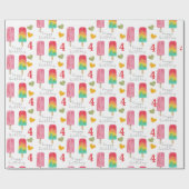 エージサマーカスタムアイスクリームポップシクル ラッピングペーパー (フラット)