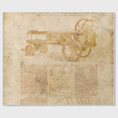 エージドトラクター&文字オンタンデコパージュ ラッピングペーパー (フラット)