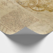 エージドトラクター&文字オンタンデコパージュ ラッピングペーパー (角)