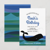 エージレトロ海クジラ誕生日パーティー 招待状 (正面/裏面)