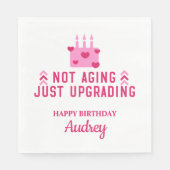 エージングのみアップグレードするパーソナライズされた誕生日 スタンダードランチョンナプキン (正面)