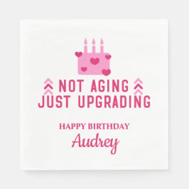 エージングのみアップグレードするパーソナライズされた誕生日 スタンダードランチョンナプキン