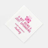 エージングのみアップグレードするパーソナライズされた誕生日 スタンダードランチョンナプキン (角)