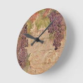 エージンググレープヴィネヤードウォーターカラーホームデコール ラウンド壁時計 (傾斜)