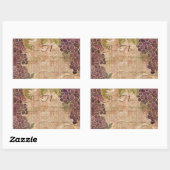 エージンググレープヴィネヤードウォーターカラーホームデコール 長方形シール (シート)