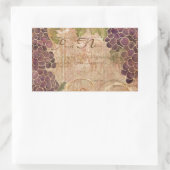 エージンググレープヴィネヤードウォーターカラーホームデコール 長方形シール (バッグ)