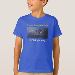 エースお気に入りのP-38稲妻の航空機 Tシャツ