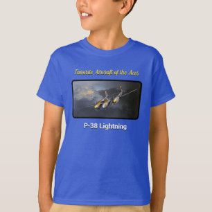 エースお気に入りのP-38稲妻の航空機 Tシャツ