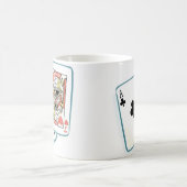 エースとジャックのポーカーカード コーヒーマグカップ (中央)