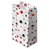 エースのカードカジノまたはベガスのスタイルのギフトバッグ スモールペーパーバッグ (正面アングル)