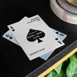 エースのスペードモダンシックな写真の日付を保存 セーブザデート