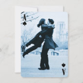 エースのスペードモダンシックな写真の日付を保存 セーブザデート (裏面)