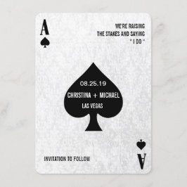 エースのスペードモダンシックな写真の日付を保存 セーブザデート